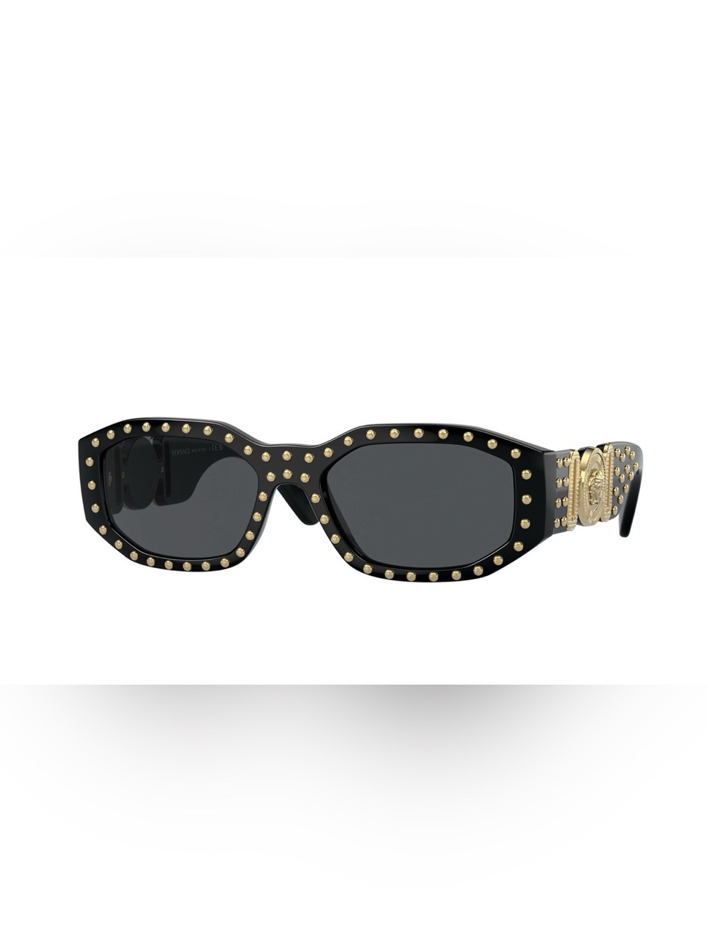 Versace Medusa Biggie Stud Embellished Sunglasses NWOT